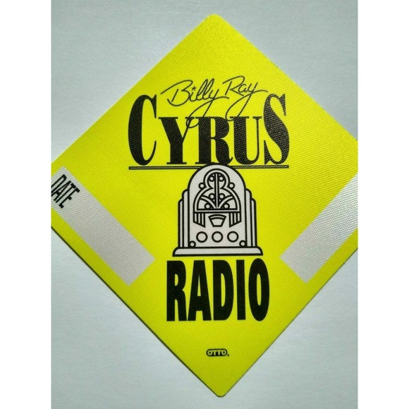 Billy Ray Cyrus Backstage Pass Original Concert Tour Unused Old Radio Design - Picture 3 of 3